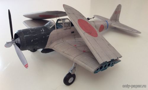 Сборная бумажная модель / scale paper model, papercraft Nakajima B5N2 Bomber Model 12 BI-323 (Inwald Card Models) 