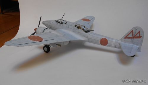 Сборная бумажная модель / scale paper model, papercraft Kawasaki Ki-45 Toryu (Inwald Card Models) 