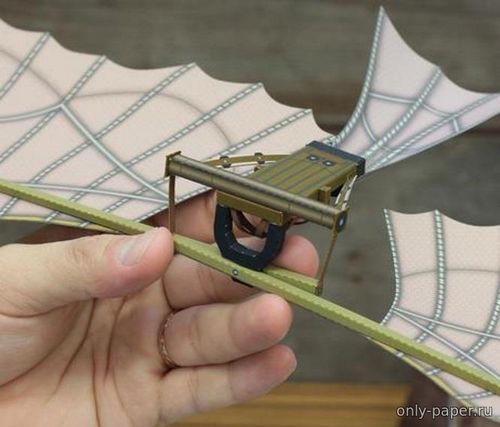Сборная бумажная модель / scale paper model, papercraft Летательный аппарат Леонардо да Винчи / Leonardo DaVinci's Glider 