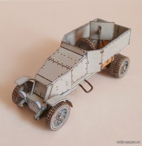 Сборная бумажная модель / scale paper model, papercraft Бронеавтомобиль "Рено" образца 1914 года 