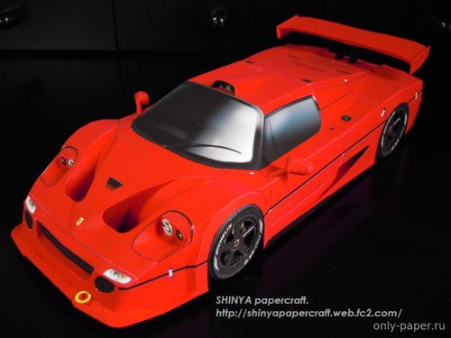 Сборная бумажная модель / scale paper model, papercraft Ferrari F50GT 