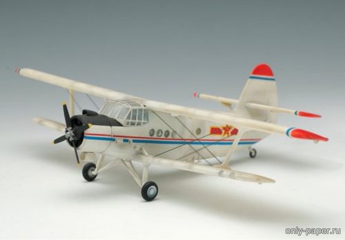Сборная бумажная модель / scale paper model, papercraft Ан-2 ВВС КНР / An-2 Chinese PLAAF with Skis (Bruno VanHecke - TigerTony100) 
