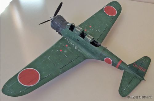 Сборная бумажная модель / scale paper model, papercraft Nakajima B5N1 Bomber Model 11 DI-362 (Inwald Card Models) 