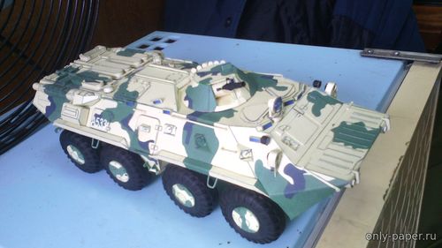 Сборная бумажная модель / scale paper model, papercraft БТР-80 (Реставрация Modelik 6/2002) 