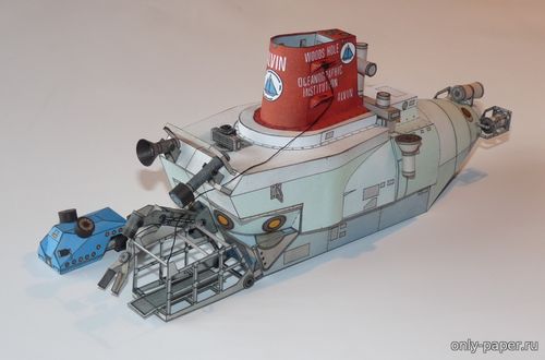 Сборная бумажная модель / scale paper model, papercraft Батискаф «Алвин» / Ponorka Alvin (ABC 1987) 