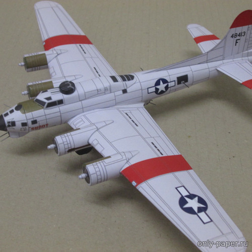 Сборная бумажная модель / scale paper model, papercraft Boeing B-17G Shoot, You're Faded (Bruno VanHecke - Rata) 