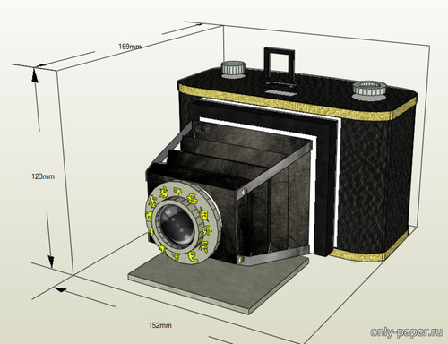 Модель камеры-обскуры из бумаги/картона