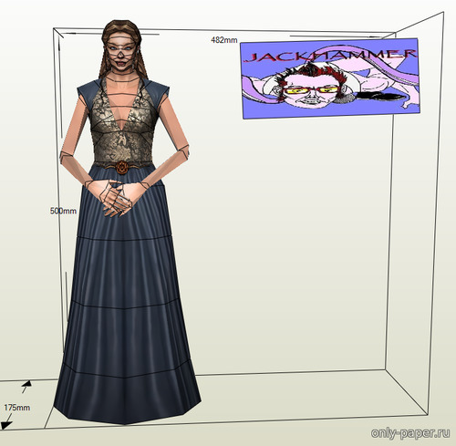 Сборная бумажная модель / scale paper model, papercraft Маргери Тирелл (Игра престолов) / Margaery Tyrell (Game of Thrones) 