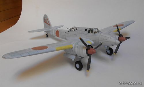 Сборная бумажная модель / scale paper model, papercraft Kawasaki Ki-45 Toryu (Inwald Card Models) 