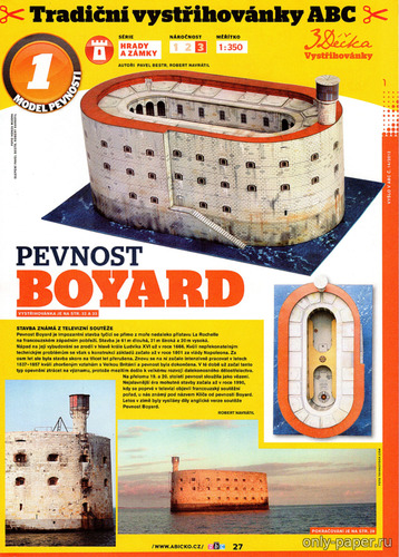 Сборная бумажная модель / scale paper model, papercraft Fort Boyard / Pevnost Boyard (ABC 14/2012) 