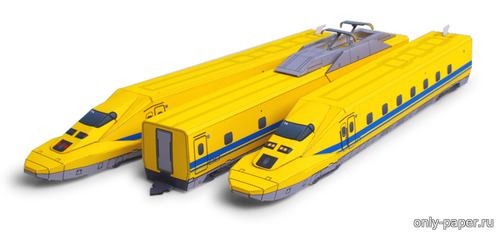 Сборная бумажная модель / scale paper model, papercraft Class 923 "Doctor Yellow" 