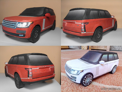 Сборная бумажная модель / scale paper model, papercraft Range Rover L405 (Даня Ермолаев - Мир бумажных автомобилей) 