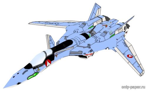 Модель самолета Macross VF-X 2 VF-19A Excalibur из бумаги/картона