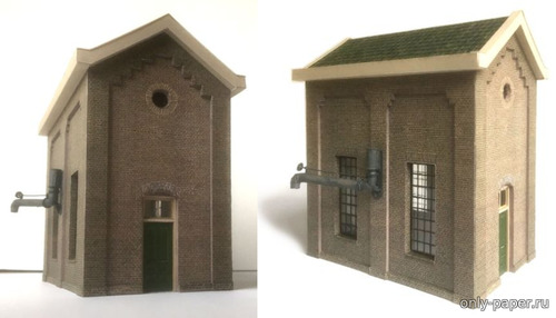 Сборная бумажная модель / scale paper model, papercraft Водяная башня / Water Tower (Schaalbouw) 