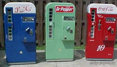 Сборная бумажная модель / scale paper model, papercraft Автоматы с газировкой / Pepsi & Pepper Soda Machines 