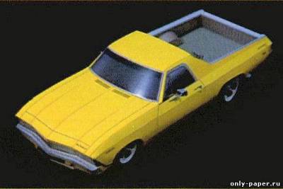 Сборная бумажная модель / scale paper model, papercraft Chevrolet El-Camino 1969 
