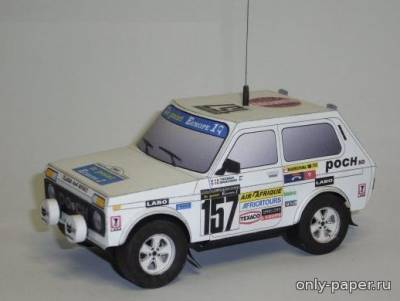 Сборная бумажная модель / scale paper model, papercraft Lada Niva Dakar 1983 (Spida Models) 
