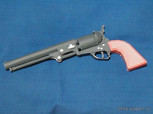 Модель револьвера Кольт М1851 из бумаги/картона