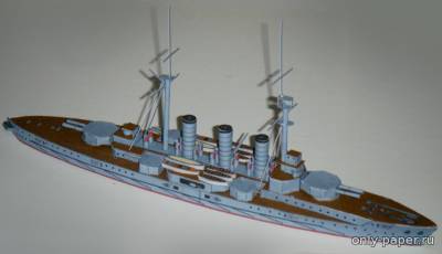 Модель броненосного крейсера «Курама» из бумаги/картона