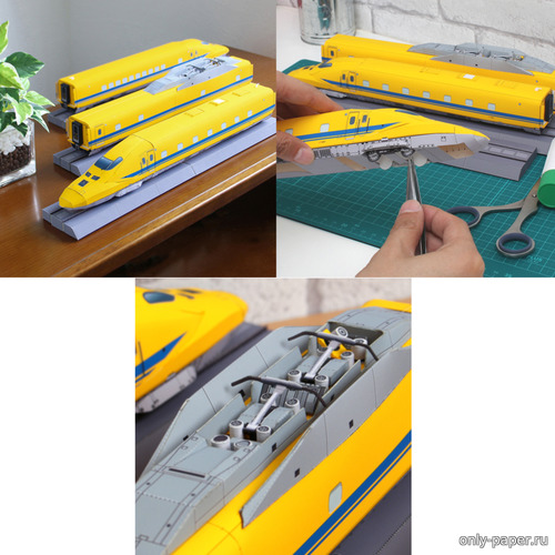 Сборная бумажная модель / scale paper model, papercraft Class 923 "Doctor Yellow" 