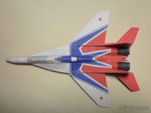 Сборная бумажная модель / scale paper model, papercraft МиГ-29 пилотажной группы «Стрижи» - летающая модель (Ojimak) 