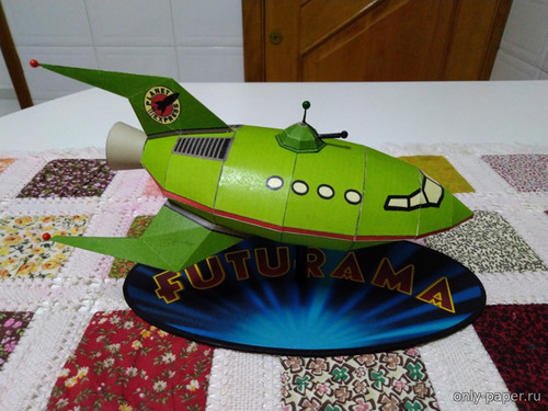 Сборная бумажная модель / scale paper model, papercraft Planet Express Spaceship - Futurama (Gary Pilsworth) 