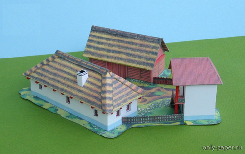 Сборная бумажная модель / scale paper model, papercraft Slovacky statek z Luhacovickeho zalesi [ABC 1973-07] 