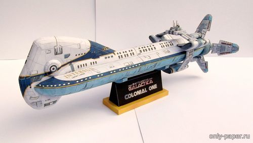 Сборная бумажная модель / scale paper model, papercraft Battlestar Galactica Colonial One 