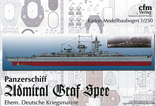 Сборная бумажная модель / scale paper model, papercraft Admiral Graf Spee (CFM Verlag) 