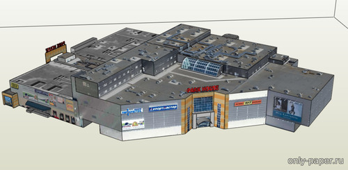 Модель торгового центра «Парк-Хаус» из бумаги/картона