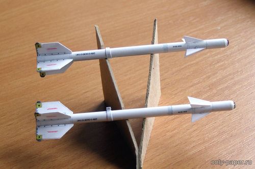 Сборная бумажная модель / scale paper model, papercraft Авиационная ракета Р-3С (К-13) 