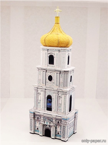 Сборная бумажная модель / scale paper model, papercraft Колокольня Софии Киевской (gleb253) 