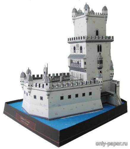 Модель Беленской башни из бумаги/картона