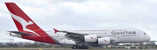 Сборная бумажная модель / scale paper model, papercraft Airbus A380-800 Qantas Airways (Edwin Rodriguez - Mario Solorzano - Андрей Клочко) 