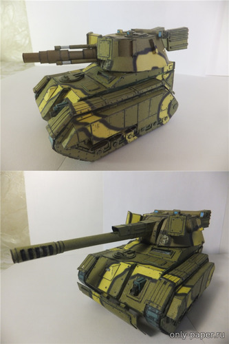 Сборная бумажная модель / scale paper model, papercraft Owl-S Self Propelled Gun & Owl-M Heavy Mortar (Warhammer 40K) 