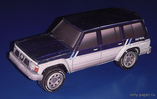 Сборная бумажная модель / scale paper model, papercraft Nissan Patrol Y60 5 doors - 6 вариантов цвета кузова 