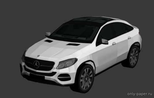 Сборная бумажная модель / scale paper model, papercraft Mercedes-Benz GLE Coupe 400 (2015) 