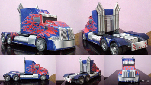 Сборная бумажная модель / scale paper model, papercraft Transformer truck Age of Extinction 
