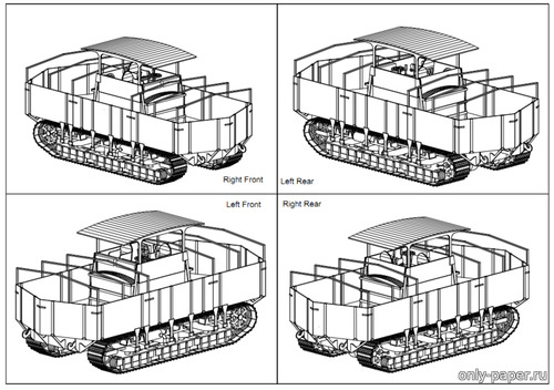 Сборная бумажная модель / scale paper model, papercraft Uberlandwagen (Wayne McCullough) 