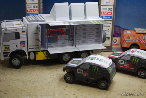 Сборная бумажная модель / scale paper model, papercraft MAN Dakar 2014 Monster Team 
