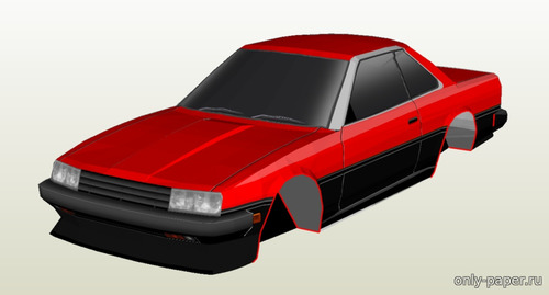 Сборная бумажная модель / scale paper model, papercraft Nissan Skyline R30 - 5 цветов кузова (Игорь Фёдоров) 