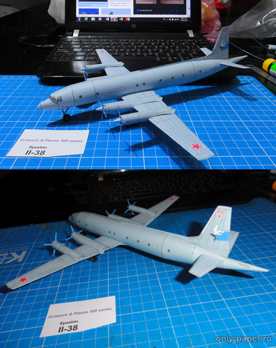Модель противолодочного самолета Ил-38Н «Новелла» из бумаги/картона