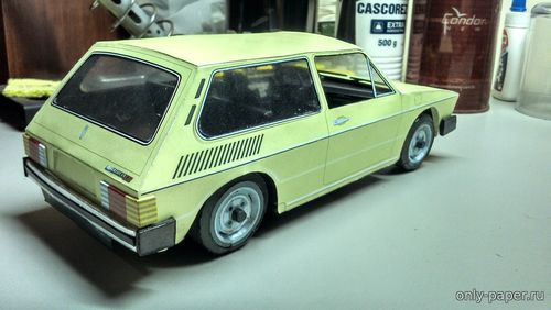 Сборная бумажная модель / scale paper model, papercraft Volkswagen Brasilia 1980 (Daniel Massa) 