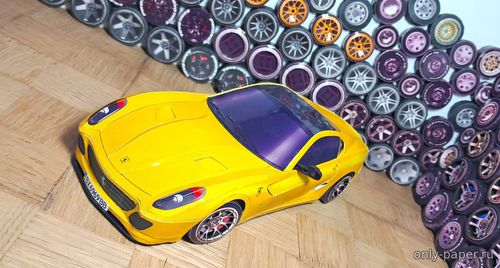 Сборная бумажная модель / scale paper model, papercraft Ferrari 599 GTB FIORANO (Перекрас ЮМК 2015-04-05) 