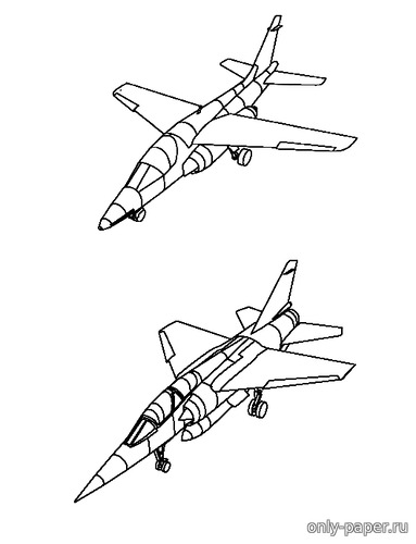 Сборная бумажная модель / scale paper model, papercraft Mirage F-1C/B and Alpha Jet (ThaiPaperwork) 