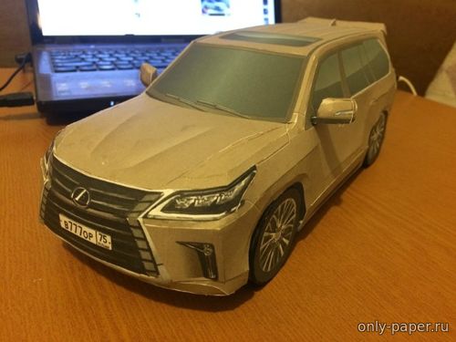 Сборная бумажная модель / scale paper model, papercraft Lexus LX570 2016 [Atlantic3D] 