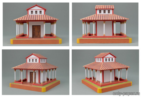 Сборная бумажная модель / scale paper model, papercraft Gallo-römischer Tempel von Poppelsdorf / Галло-романский храм 