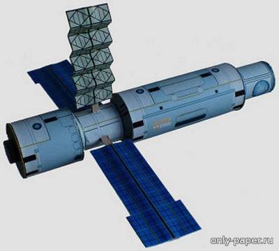 Модель спутника Альтаир из бумаги/картона