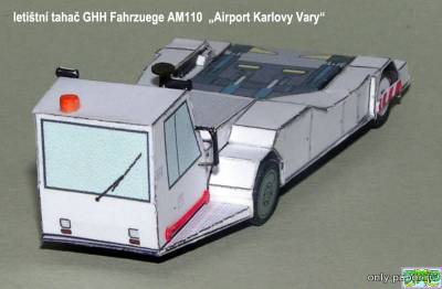 Сборная бумажная модель / scale paper model, papercraft Аэродромный тягач GHH Fahrzuege AM110 [Technik_JJM46] 