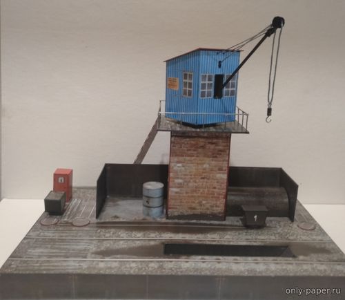 Сборная бумажная модель / scale paper model, papercraft Угольный склад для паровозов (Adam Koch) 